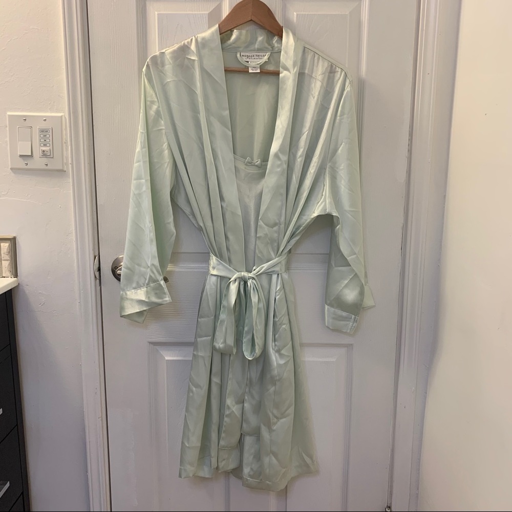 Vintage Light Green Slip + Robe
